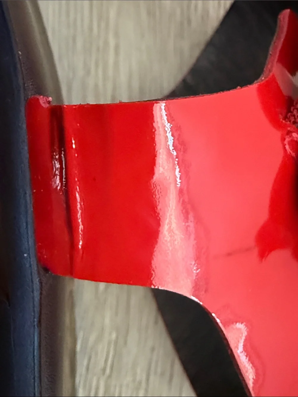 Tory Burch Red Patent Leather T-Strap Sandals with Gold Logo